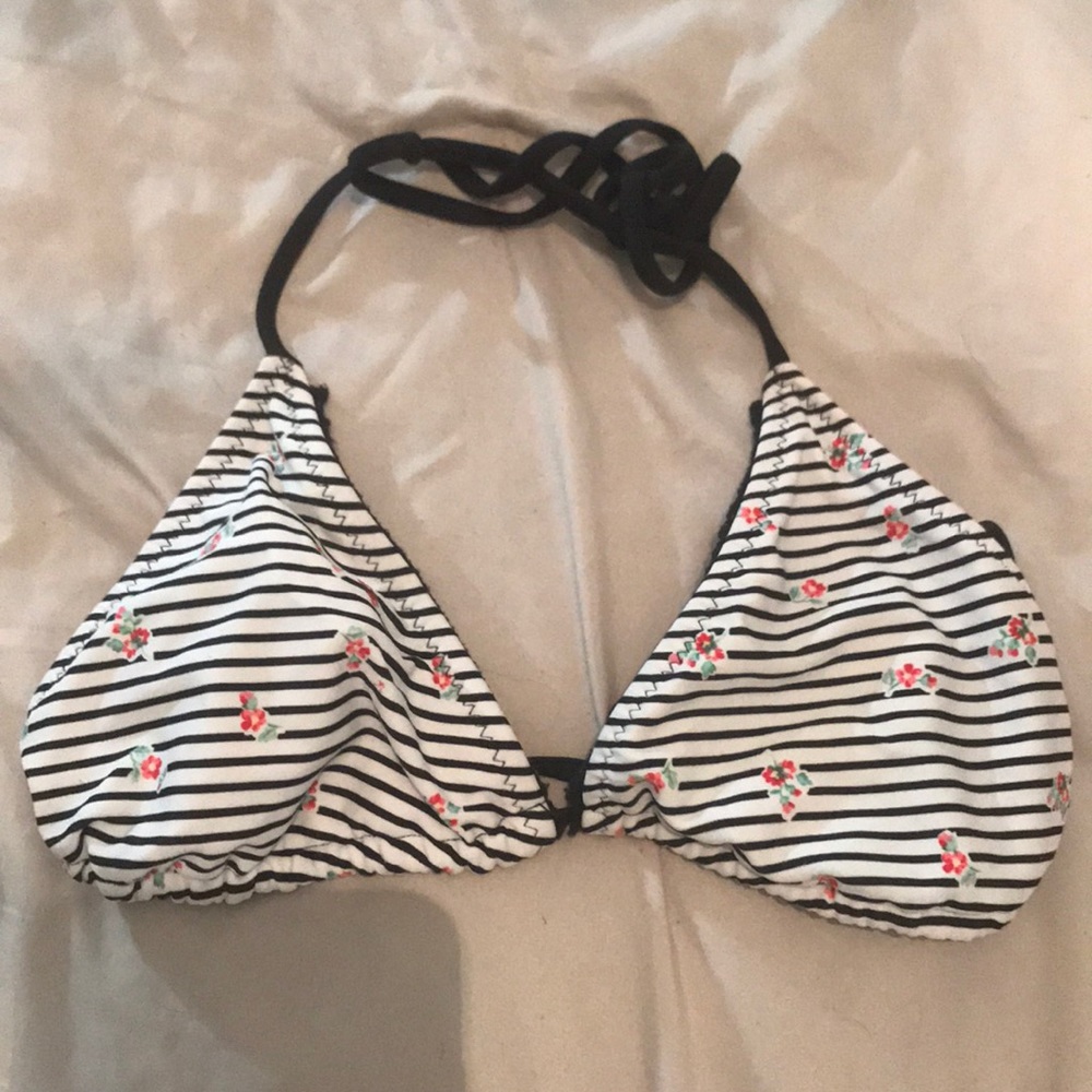 Striped bikini top